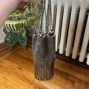 Zara Beaded Bucket Bag with Chain Strap